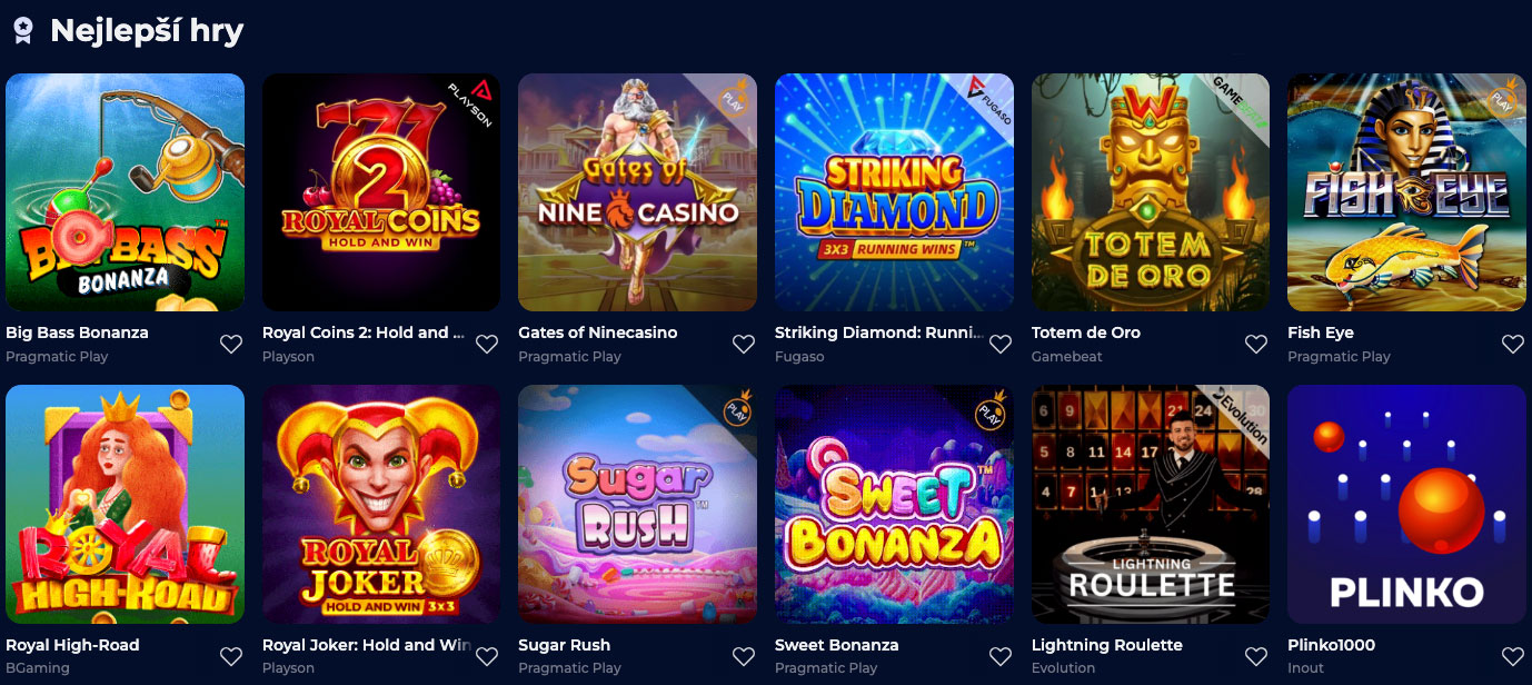 Nine Casino Nejlepší hry