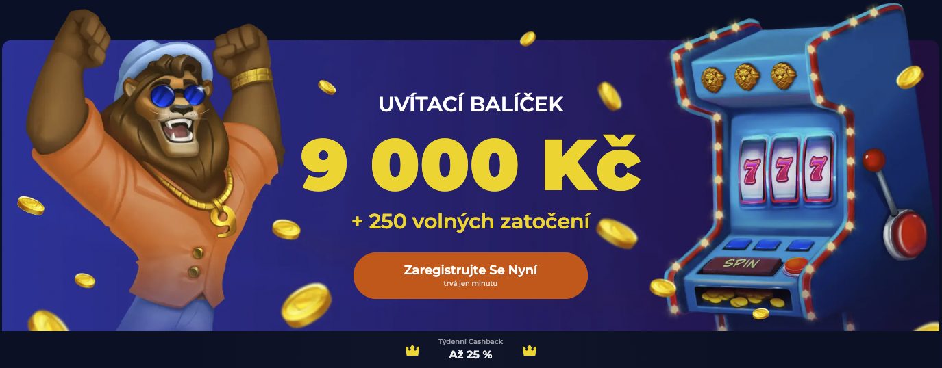 UVÍTACÍ BALÍČEK Nine Casino
